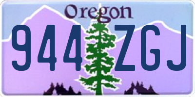 OR license plate 944ZGJ