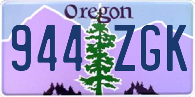 OR license plate 944ZGK