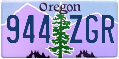 OR license plate 944ZGR