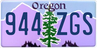 OR license plate 944ZGS