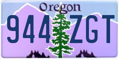 OR license plate 944ZGT