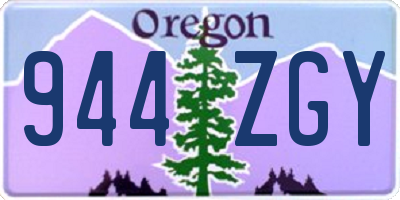OR license plate 944ZGY