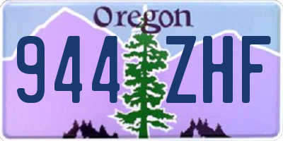 OR license plate 944ZHF