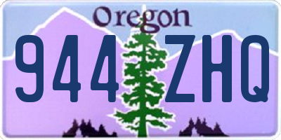 OR license plate 944ZHQ