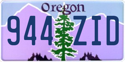 OR license plate 944ZID