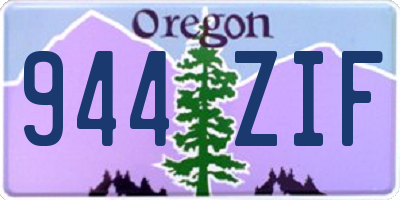 OR license plate 944ZIF