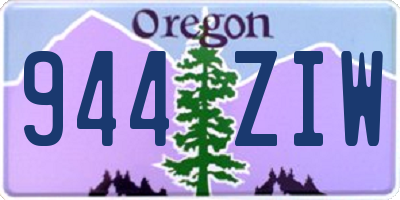 OR license plate 944ZIW