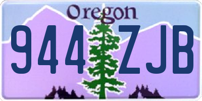OR license plate 944ZJB