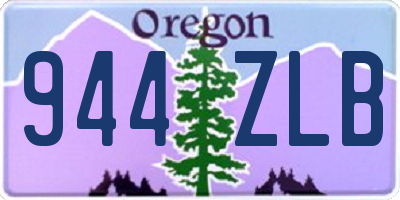 OR license plate 944ZLB