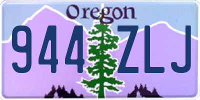 OR license plate 944ZLJ