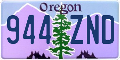 OR license plate 944ZND