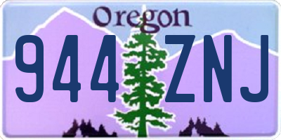 OR license plate 944ZNJ