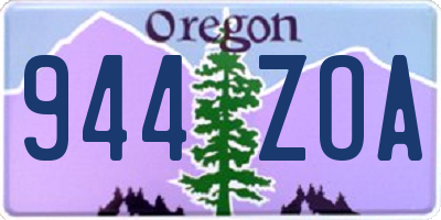OR license plate 944ZOA