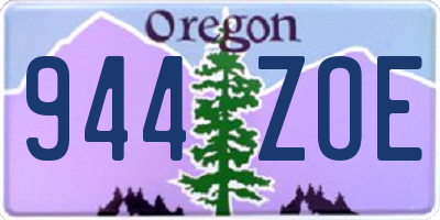 OR license plate 944ZOE