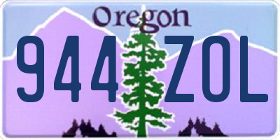 OR license plate 944ZOL