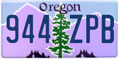 OR license plate 944ZPB