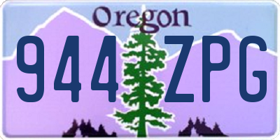 OR license plate 944ZPG
