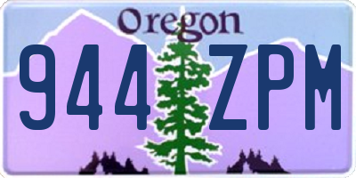 OR license plate 944ZPM