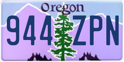 OR license plate 944ZPN