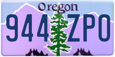 OR license plate 944ZPO