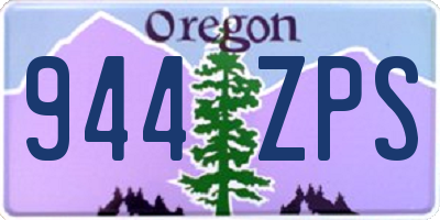 OR license plate 944ZPS