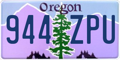 OR license plate 944ZPU