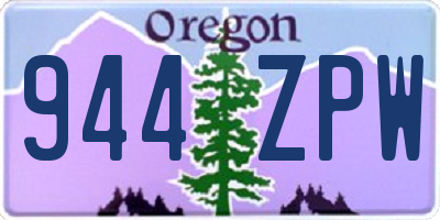 OR license plate 944ZPW
