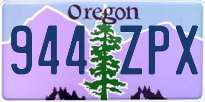 OR license plate 944ZPX