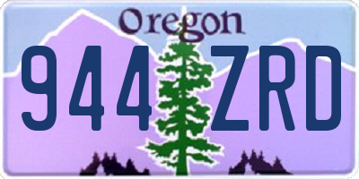 OR license plate 944ZRD