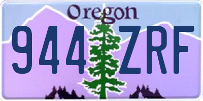 OR license plate 944ZRF