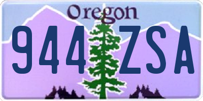 OR license plate 944ZSA