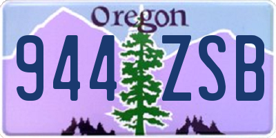 OR license plate 944ZSB