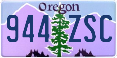 OR license plate 944ZSC