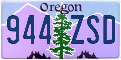 OR license plate 944ZSD