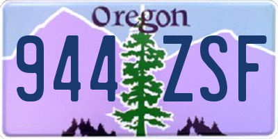 OR license plate 944ZSF