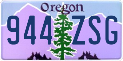 OR license plate 944ZSG