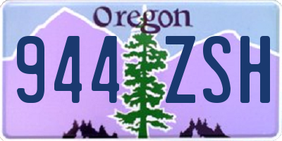 OR license plate 944ZSH
