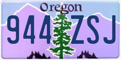 OR license plate 944ZSJ