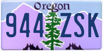 OR license plate 944ZSK