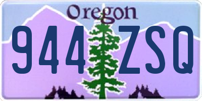 OR license plate 944ZSQ