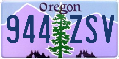 OR license plate 944ZSV