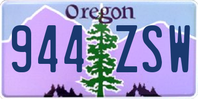 OR license plate 944ZSW