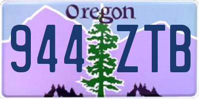 OR license plate 944ZTB