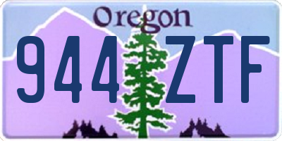 OR license plate 944ZTF