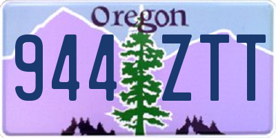 OR license plate 944ZTT