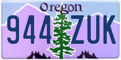 OR license plate 944ZUK