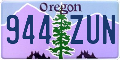 OR license plate 944ZUN