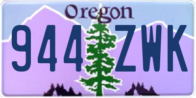 OR license plate 944ZWK