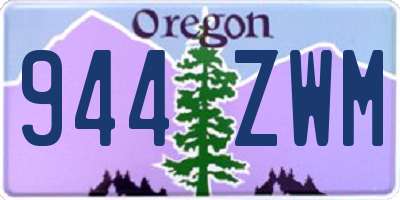 OR license plate 944ZWM