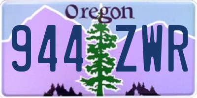 OR license plate 944ZWR